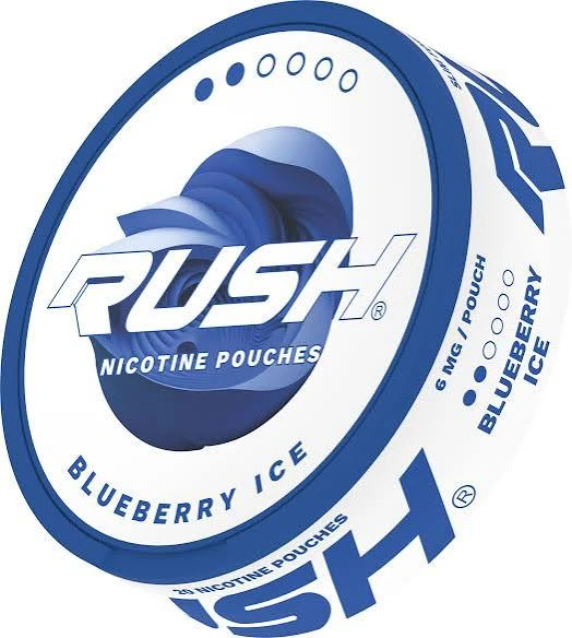 RUSH NICOTINE POUCHES - BLUEBERRY ICE - الصورة 2