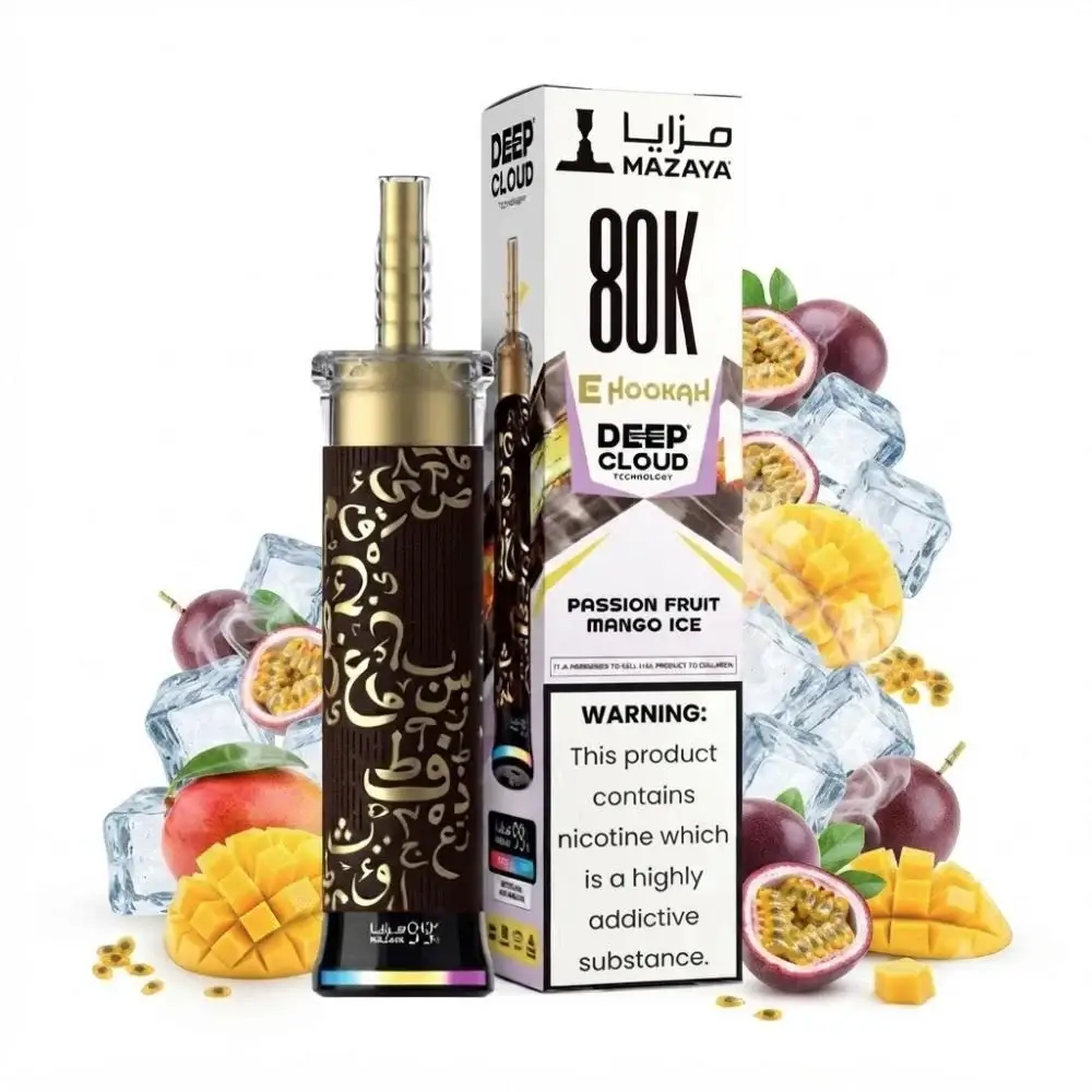 Mazaya Shisha Passionfruit Mango Ice 80000 Puffs Disposable