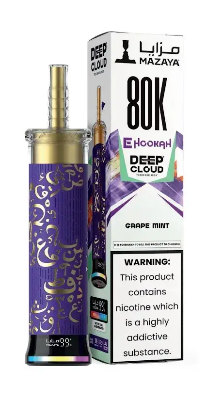 Mazaya Shisha Grape Mint 80000 Puffs Disposable