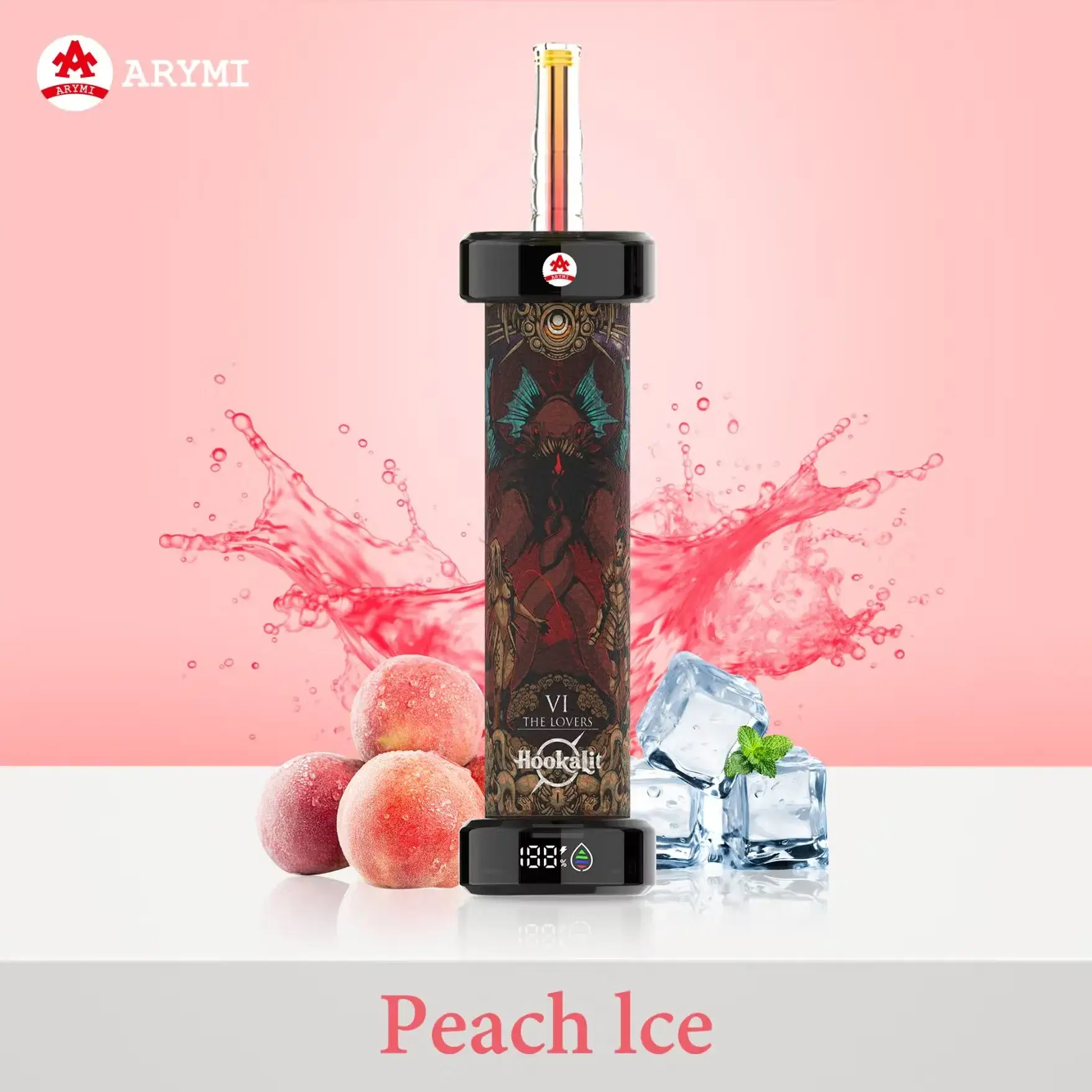 Hookah Lit Disposable Peach Ice (40000 Puffs)